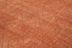 Geometric Carpet Orange Geometric Cotton Wool Handmade Area Rug 6'9'' x 9'10''