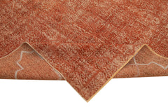 Geometric Carpet Orange Geometric Cotton Wool Handmade Area Rug 6'8'' x 10'0''