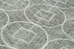 Geometric Carpet Grey Geometric Cotton Wool Handmade Area Rug 5'0'' x 8'1''