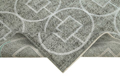 Geometric Carpet Grey Geometric Cotton Wool Handmade Area Rug 5'0'' x 8'1''