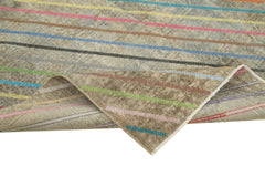 Geometric Carpet Grey Geometric Cotton Wool Handmade Area Rug 5'8'' x 9'1''