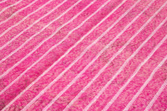 Geometric Carpet Pink Geometric Cotton Wool Handmade Area Rug 6'5'' x 10'1''