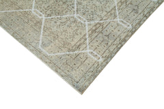 Geometric Carpet Grey Geometric Cotton Wool Handmade Area Rug 6'8'' x 9'8''