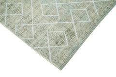 Geometric Carpet Grey Geometric Cotton Wool Handmade Area Rug 6'9'' x 10'4''
