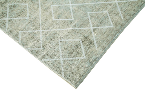 Geometric Carpet Grey Geometric Cotton Wool Handmade Area Rug 6'9'' x 10'4''