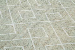 Geometric Carpet Grey Geometric Cotton Wool Handmade Area Rug 6'9'' x 10'4''