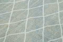 Geometric Carpet Blue Geometric Cotton Wool Handmade Area Rug 5'4'' x 8'8''