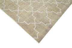 Geometric Carpet Grey Geometric Cotton Wool Handmade Area Rug 6'11'' x 10'2''