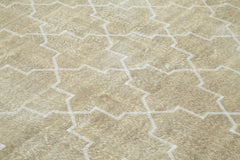 Geometric Carpet Grey Geometric Cotton Wool Handmade Area Rug 6'11'' x 10'2''
