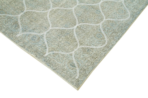 Geometric Carpet Grey Geometric Cotton Wool Handmade Area Rug 6'7'' x 10'2''