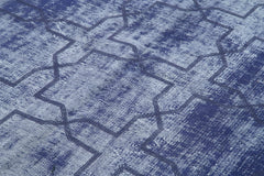 Geometric Carpet Purple Geometric Cotton Wool Handmade Area Rug 5'8'' x 8'10''