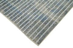 Geometric Carpet Grey Geometric Cotton Wool Handmade Area Rug 5'7'' x 9'1''