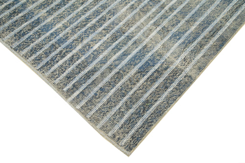 Geometric Carpet Grey Geometric Cotton Wool Handmade Area Rug 5'7'' x 9'1''