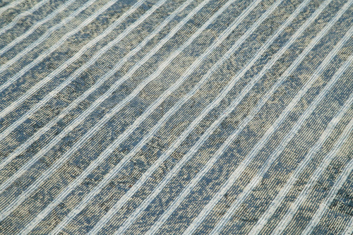 Geometric Carpet Grey Geometric Cotton Wool Handmade Area Rug 5'7'' x 9'1''