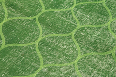 Carpet Green Geometric Cotton Wool Handmade Area Rug 3'10'' x 6'3''