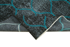 Carpet Black Geometric Cotton Wool Handmade Area Rug 3'8'' x 6'6''