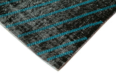 Carpet Black Geometric Cotton Wool Handmade Area Rug 3'5'' x 6'4''