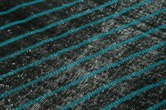 Carpet Black Geometric Cotton Wool Handmade Area Rug 3'5'' x 6'4''