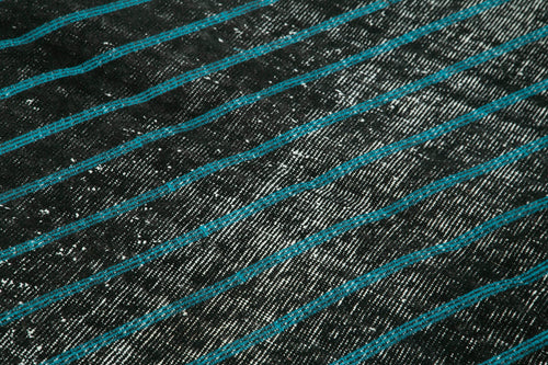 Carpet Black Geometric Cotton Wool Handmade Area Rug 3'5'' x 6'4''