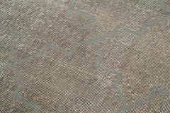 Handmade Area Rug - Grey Geometric Wool Cotton Carpet 2'9''x7'11'' Durable Soft Floor Covering