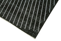 Geometric Carpet Black Geometric Cotton Wool Handmade Area Rug 4'11'' x 13'1''
