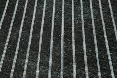 Geometric Carpet Black Geometric Cotton Wool Handmade Area Rug 4'11'' x 13'1''