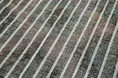 Geometric Carpet Grey Geometric Cotton Wool Handmade Area Rug 4'6'' x 9'5''