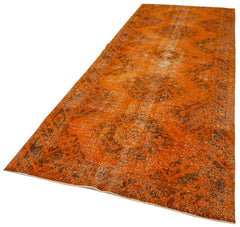 Geometric Carpet Orange Geometric Cotton Wool Handmade Area Rug 4'6'' x 12'6''