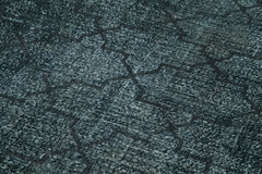 Geometric Carpet Black Geometric Cotton Wool Handmade Area Rug 4'8'' x 13'5''