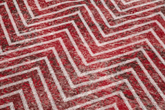 Geometric Carpet Red Geometric Cotton Wool Handmade Area Rug 4'9'' x 12'6''