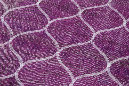 Geometric Carpet Pink Geometric Cotton Wool Handmade Area Rug 4'0'' x 11'10''