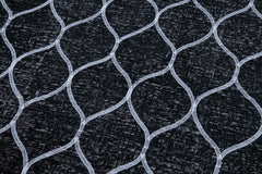 Geometric Carpet Black Geometric Cotton Wool Handmade Area Rug 5'0'' x 11'3''