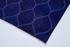 Geometric Carpet Purple Geometric Cotton Wool Handmade Area Rug 4'9'' x 12'6''