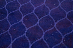 Geometric Carpet Purple Geometric Cotton Wool Handmade Area Rug 4'9'' x 12'6''