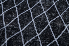 Geometric Carpet Black Geometric Cotton Wool Handmade Area Rug 4'10'' x 12'0''