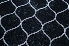 Geometric Carpet Black Geometric Cotton Wool Handmade Area Rug 4'8'' x 12'8''