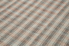 Striped Kilim Pink Striped Cotton Wool Handmade Area Rug 6'2'' x 10'10''