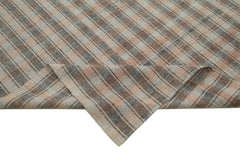 Striped Kilim Pink Striped Cotton Wool Handmade Area Rug 6'2'' x 10'10''