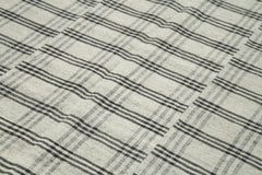 Striped Kilim Beige Striped Cotton Wool Handmade Area Rug 6'0'' x 10'0''