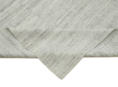 Striped Kilim Beige Striped Cotton Wool Handmade Area Rug 5'11'' x 10'2''