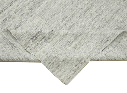 Striped Kilim Beige Striped Cotton Wool Handmade Area Rug 5'11'' x 10'2''