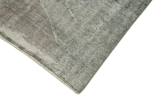 Zile Grey Vintage Cotton Wool Handmade Area Rug 3'11'' x 15'9''
