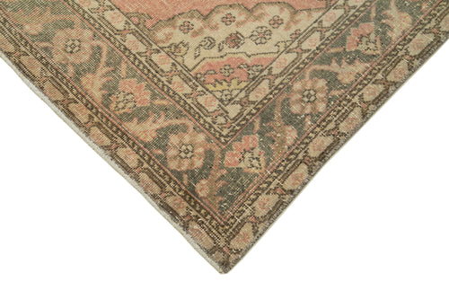 Zile Beige Vintage Cotton Wool Handmade Area Rug 4'8'' x 13'5''