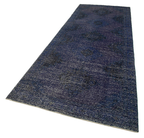 Zile Purple Vintage Cotton Wool Handmade Area Rug 4'5'' x 12'4''