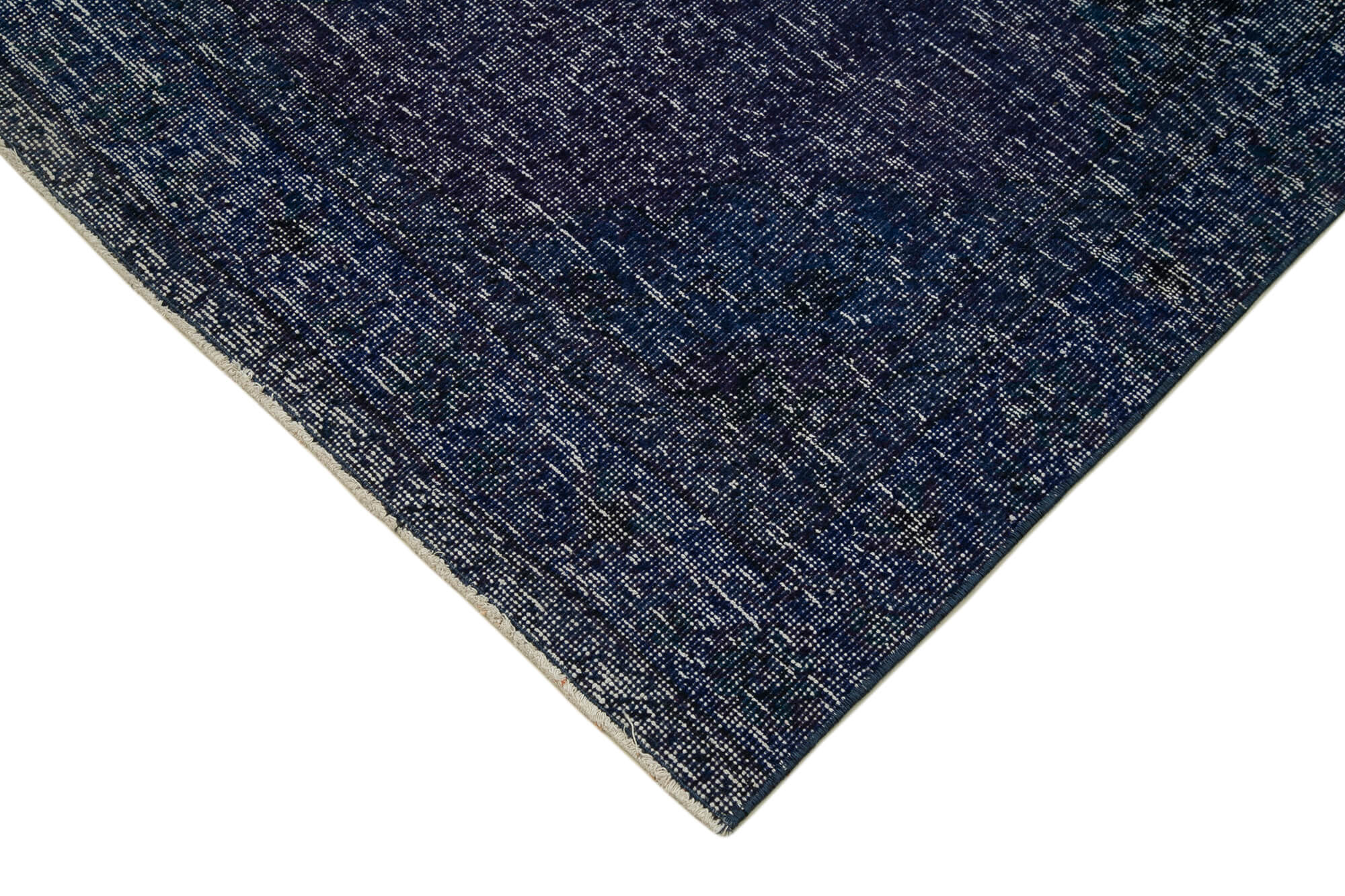 Handmade Vintage Area Rug - Purple Cotton Wool 4x12 Turkish Carpet