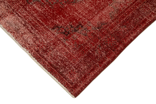 Zile Red Vintage Cotton Wool Handmade Area Rug 4'6'' x 12'3''