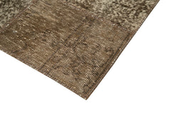 Handmade Area Rug - Kirk Yama Brown Patchwork Cotton Wool Carpet 9'9''x13'3''