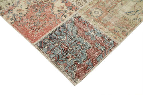 Kirk Yama Beige Patchwork Cotton Wool Handmade Area Rug 10'0'' x 13'4''