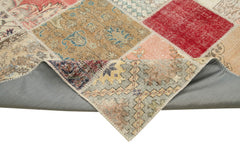 Kirk Yama Beige Patchwork Cotton Wool Handmade Area Rug 10'0'' x 13'4''