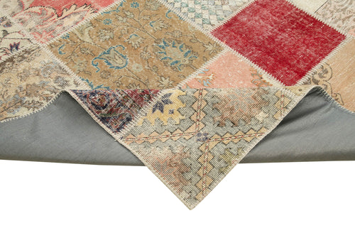 Kirk Yama Beige Patchwork Cotton Wool Handmade Area Rug 10'0'' x 13'4''